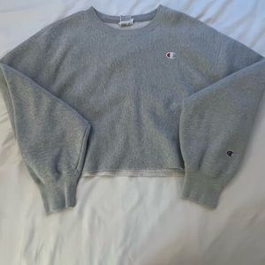 Champion Cropped Grey Crew
